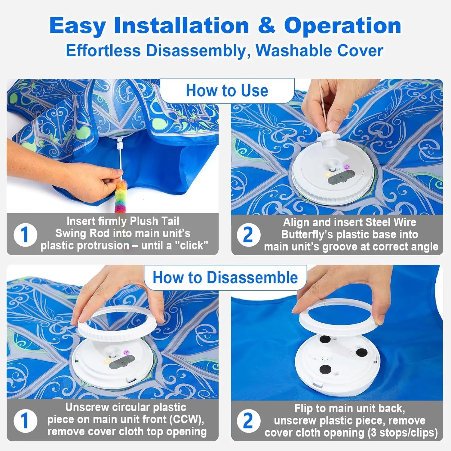 Rechargeable Touch Activated Hide and Seek Kitten Toys