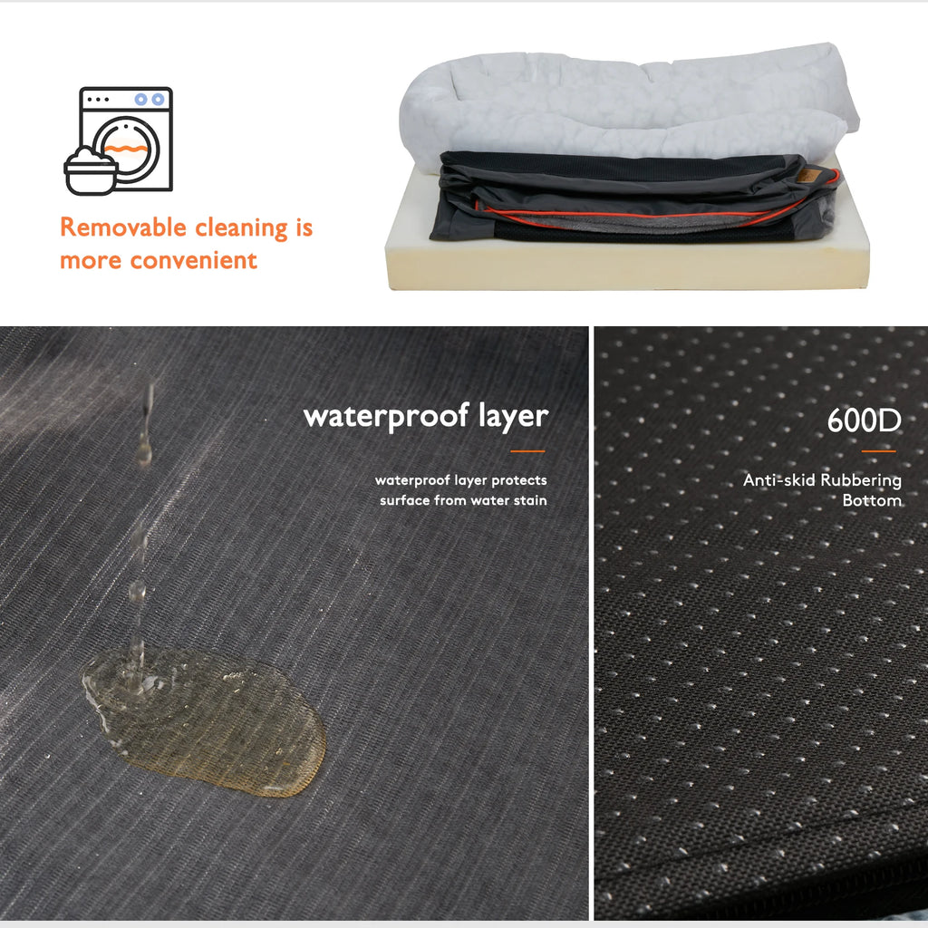 Large Waterproof Dog Bed with Removable Washable Cover