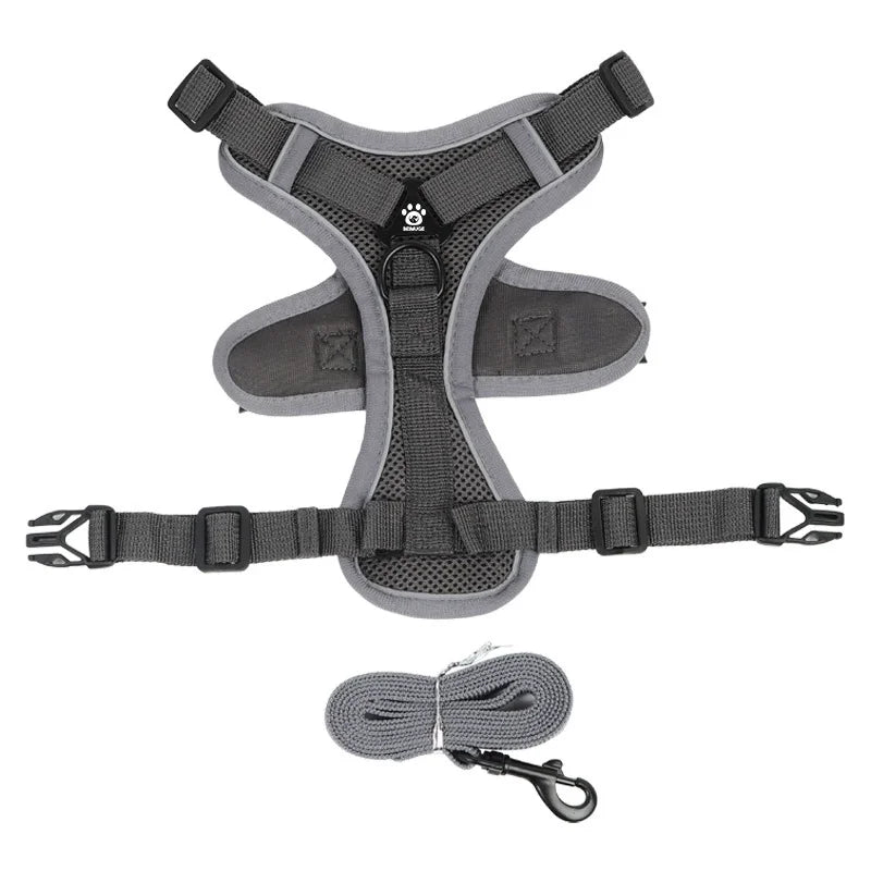 No Pull Reflective Dog Harness and Leash Set for Small Dogs and Cats