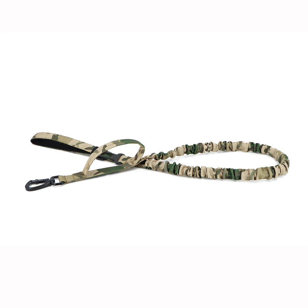Military Adjustable Leash Quick Release Elastic Rope With 2 Control Handle