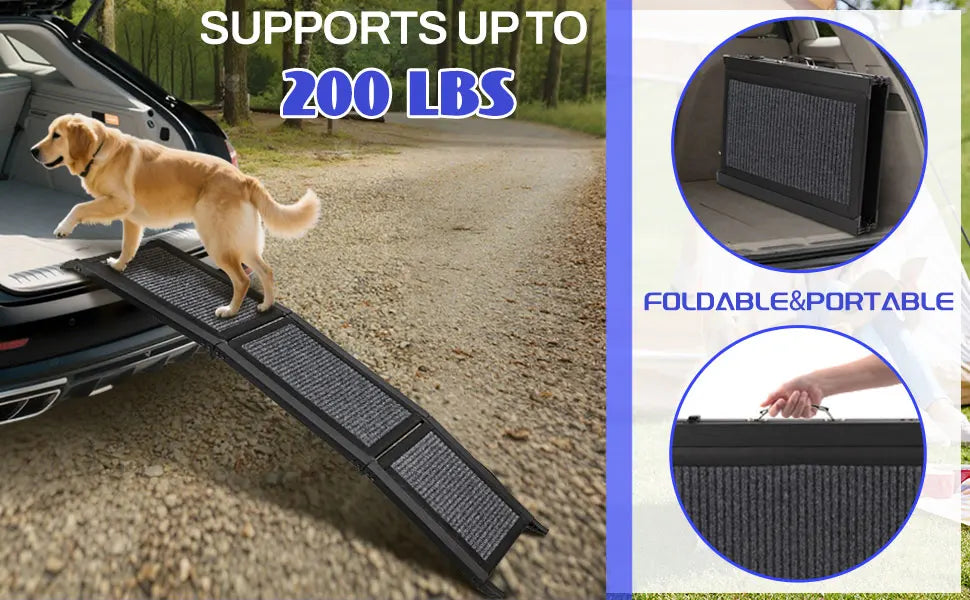 Folding Non-Slip Dog Ramp For SUV Car & Truck