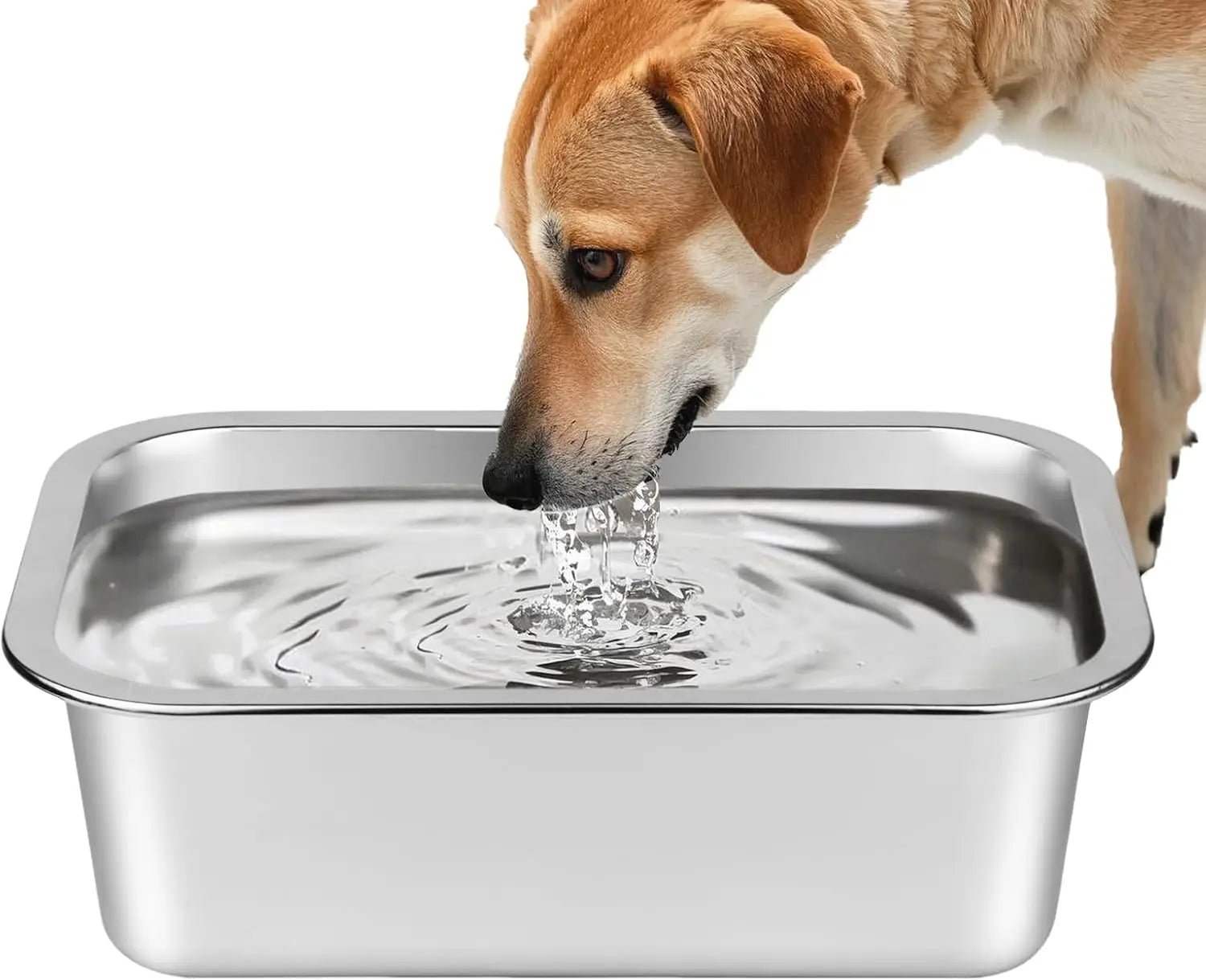 Stainless Steel Outdoor Large Dog Water Bowl