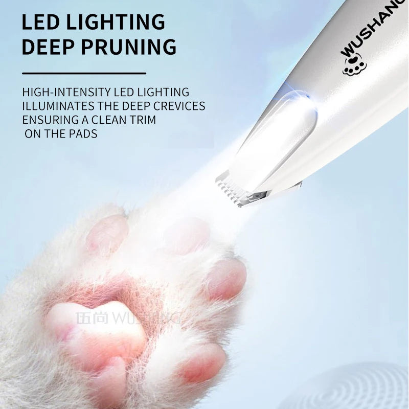 Waterproof Electric Pet Groomer Trimmer with LED Light