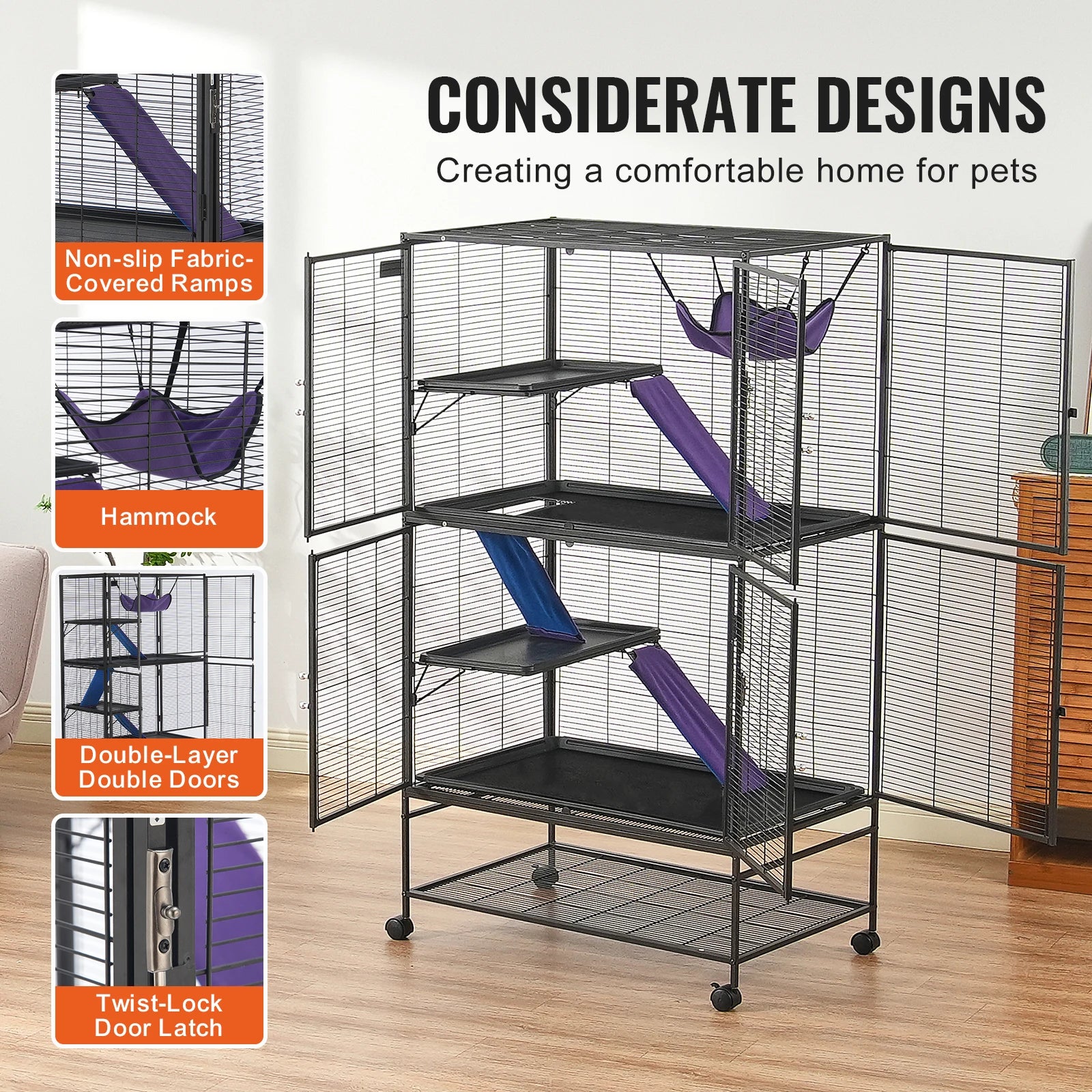 Large 4-Tier Cage Small Animal Cage