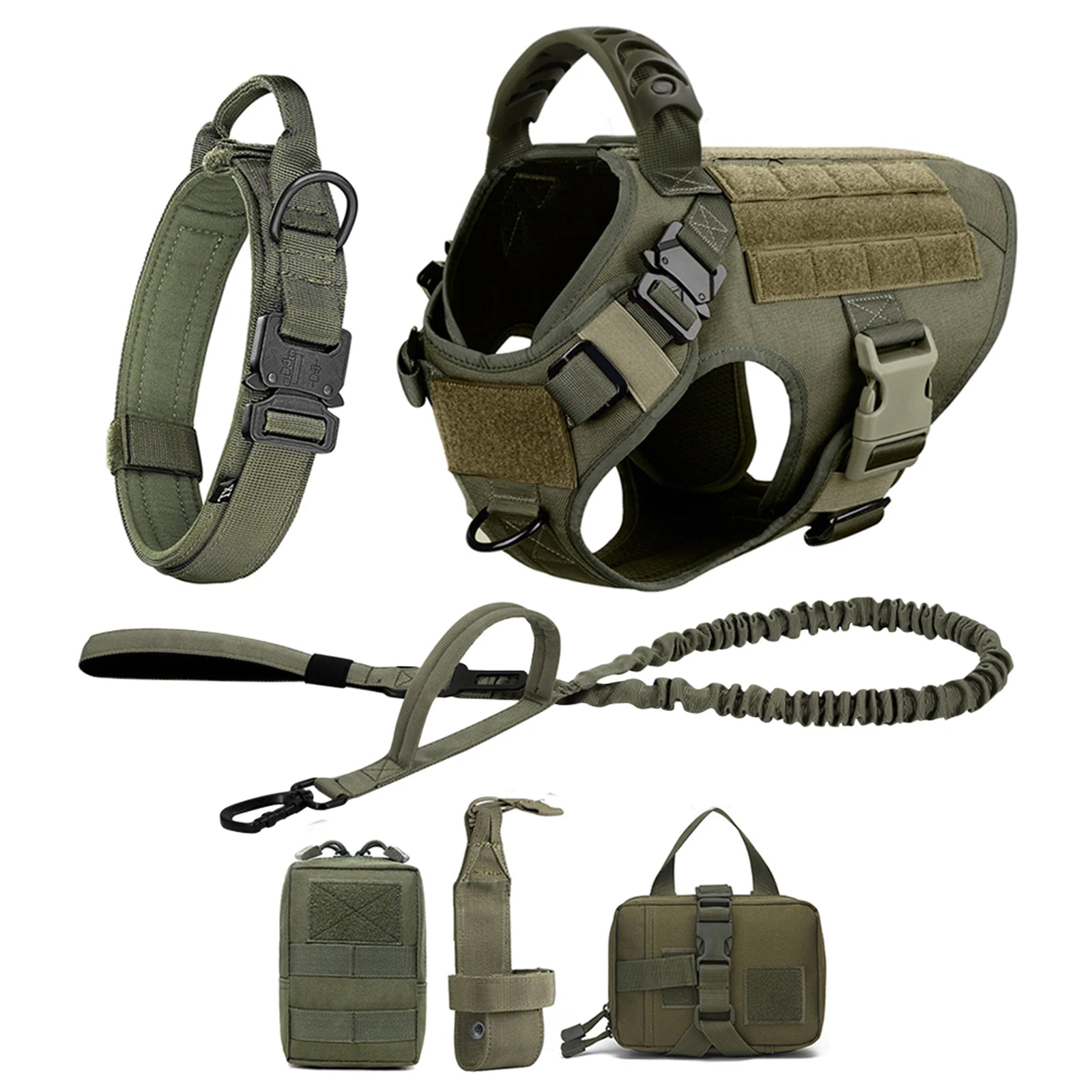 Tactical Dog Harness And Leash Set