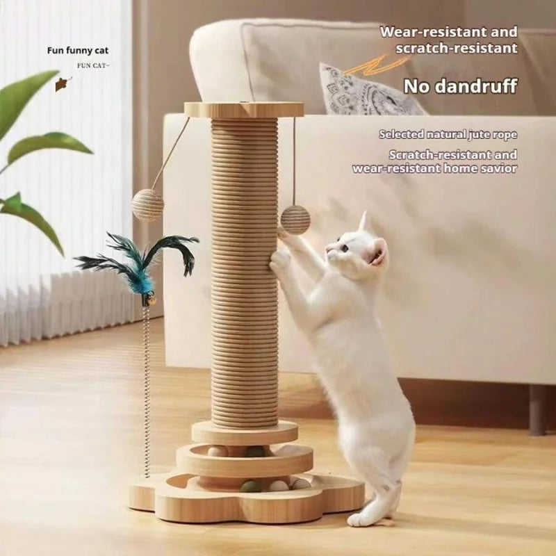 Cat Scratching Board With Feather Teaser