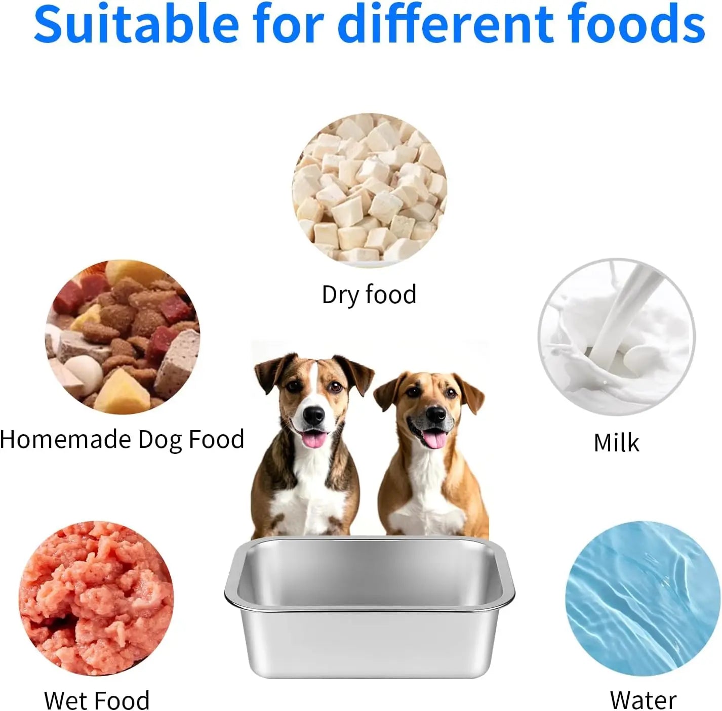 Stainless Steel Outdoor Large Dog Water Bowl