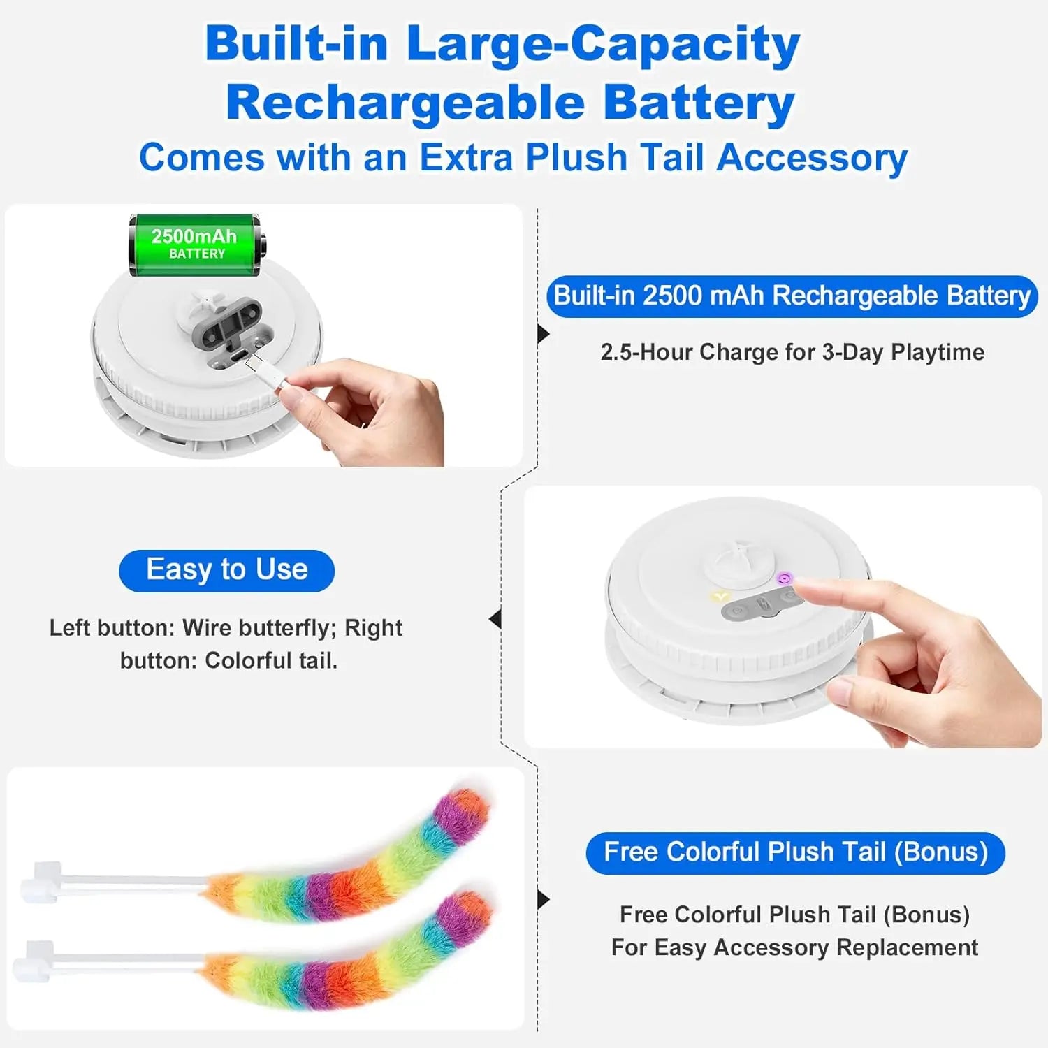 Rechargeable Touch Activated Hide and Seek Kitten Toys