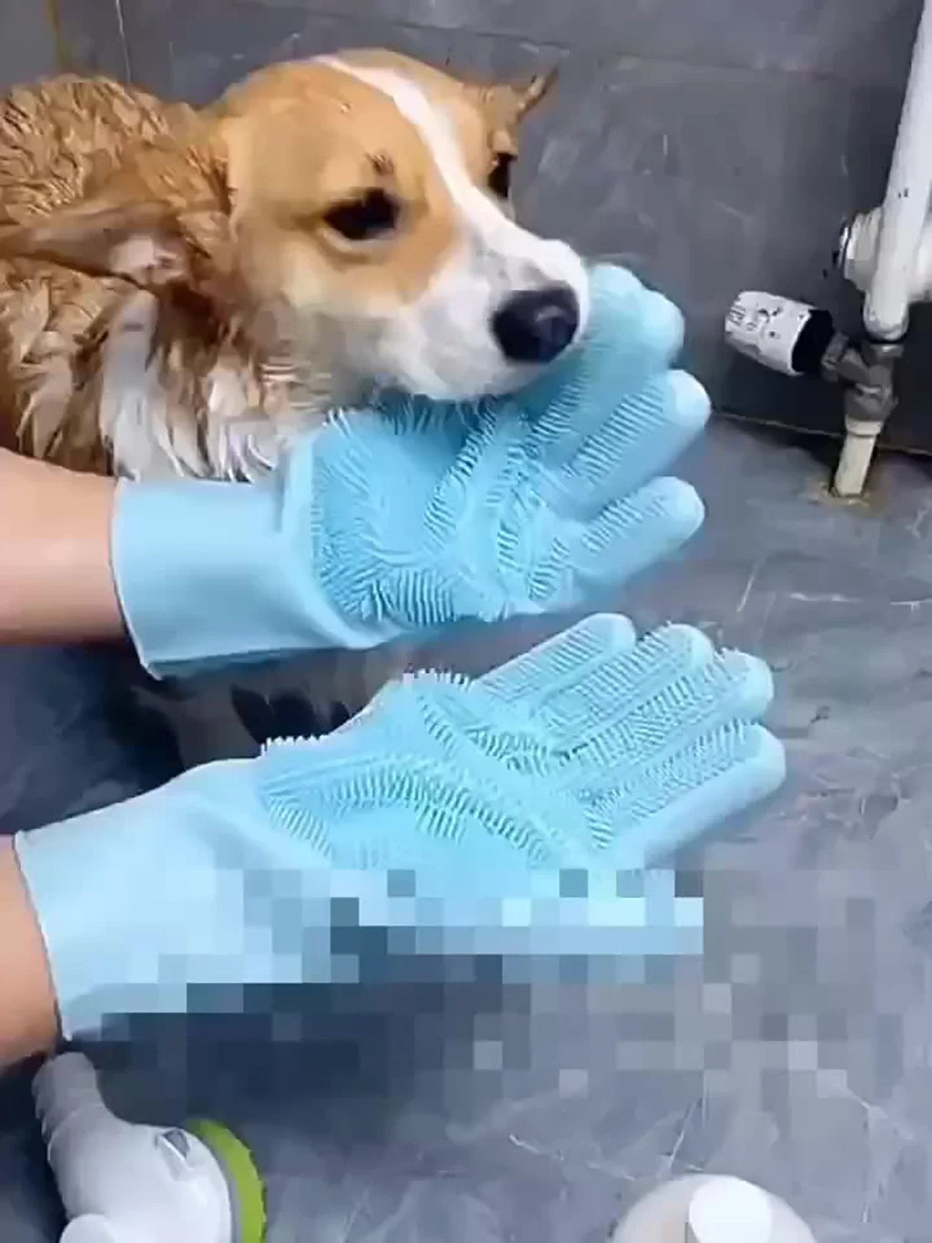 Silicone Pet Grooming Cleaning Gloves